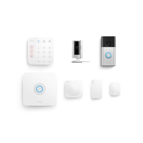 Ring Alarm 5-Piece Kit with Ring Battery Doorbell and Ring Indoor...