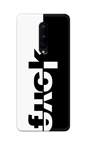 Image of PRINTFIDAA One Words Fukc Love Creative Art Innovative Wonderfull Printed Designer Hard Case for OnePlus 8 (6.55 inch) Back Cover -(e) RPM1003