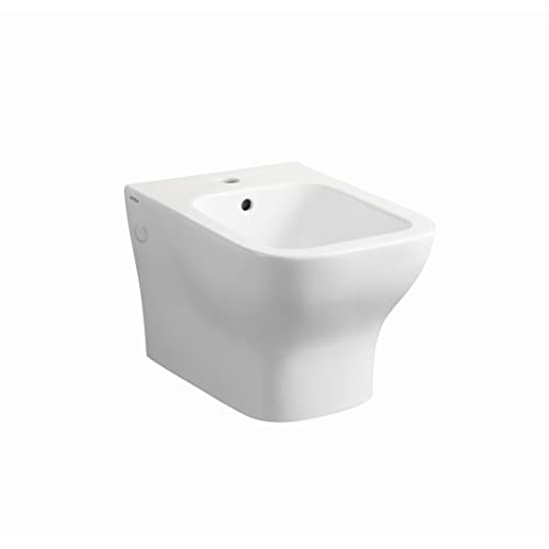 Kiamami Valentina - Keramik- Wand-Bidet, weiß glänzend | Swing