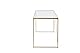 Jahnke Glasschreibtisch Glam Desk KLARGLAS/Gold