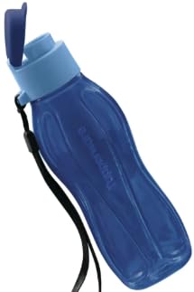 Garrafa Ecotupper 310ml Azul Mar = T U P P E R W A R E = Com Cordinha bico flip top