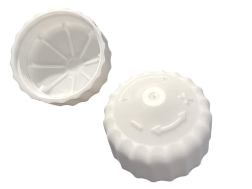 2 x Ventilschutzkappe Handregler Handregulierkappe Bauschutzkappe, weiß einfache Ausführung, M30 x 1,5