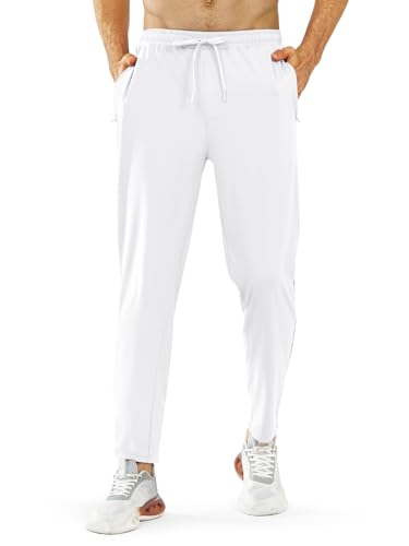 Image of NORTHYARD Men's Joggers Athletic Workout Track Pants Running Gym Training Sweatpants with Zipper Pockets Open Hem