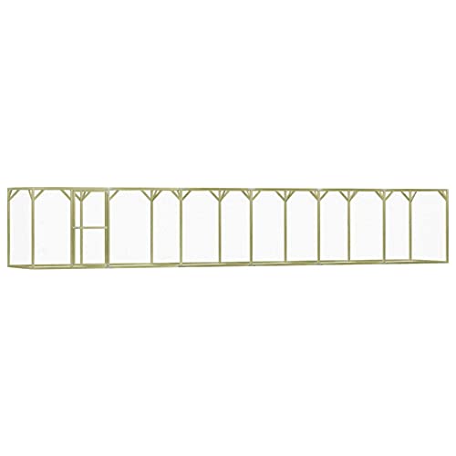Gallinero, Cinyiqo Gallinero para Exterior, Ponederos para Gallinas, Jaulas para Conejos, Jaulas para Pajaros, Casa Conejo, Ponederos Gallinas, de Madera de Pino impregnada 1,5x9x1,5 m