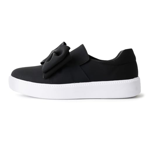 J. Adams Wally Platform Sneakers for Women - Comfortable Slip On Shoes with Bow2