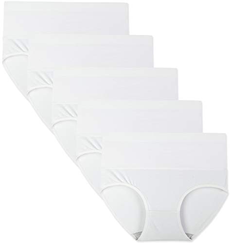 Image of Innersy Women's 5 Pack High Waist Tummy Control Solid Color Cotton Briefs Panties