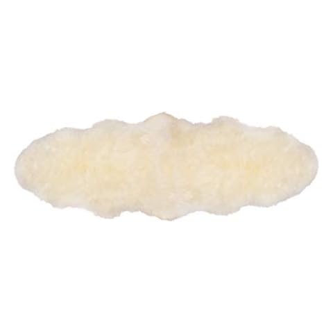 Naturally Sheepskins Rug Double | Genuine | New Zealand Wool | Soft & Luxurious (Ivory) Cover