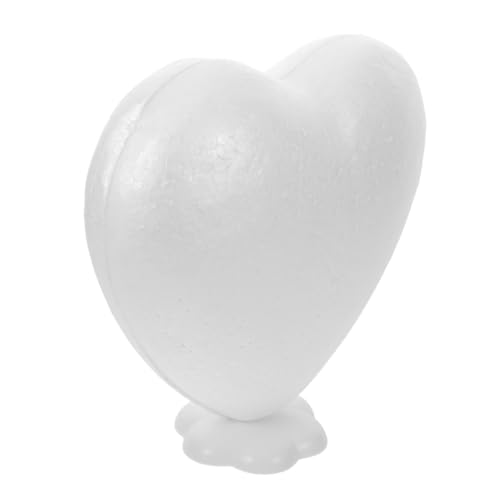 Holibanna de Corazón de Espuma Blanca Base Estable para Manualidades DIY Escultura Espuma para Decoración Floral Bodas Navidad y de Mesa Romántico