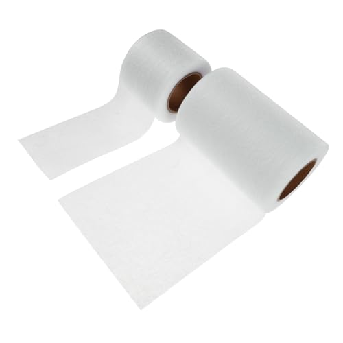 VILLCASE 2 Piezas Película Adhesiva Doble Cara Termoadhesiva para Bricolaje Cinta Fusible para Coser y Reparar Ropa Película de Pegamento Textil para Permanente