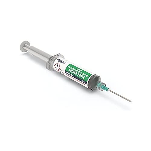 MG Chemicals 4900P SAC305, Lead Free Solder Paste, No Clean, 25 g (0.9 oz) Pneumatic Dispenser (Complete with Plunger & Dispensing Tip)