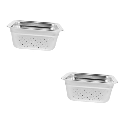 Mikikit 2 Cestas De Red Para Barbacoa Bandejas De Drenaje Para Parrilla Cestas De Malla Tejidas Pequeñas Para Barbacoa De Kebab Cestas Redondas Para Asar Verduras Cestas Para