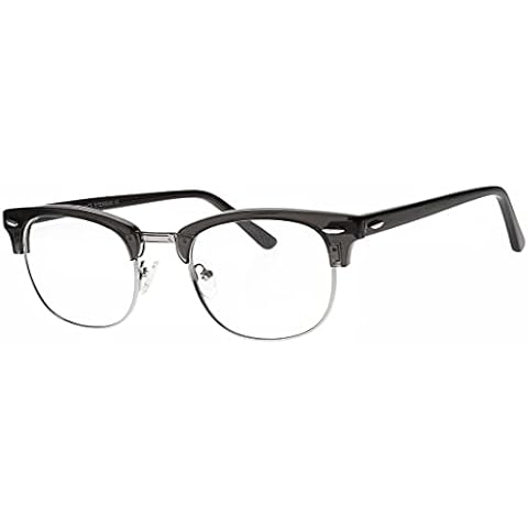 KRT Distributions Reading Glasses Clear Real Glass Lenses, Club Style Frame, Magnification +1.50 Cover