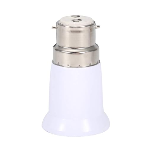 ViaGasaFamido Adaptateur culot B22 à E27, blanc fer, compatible LED
