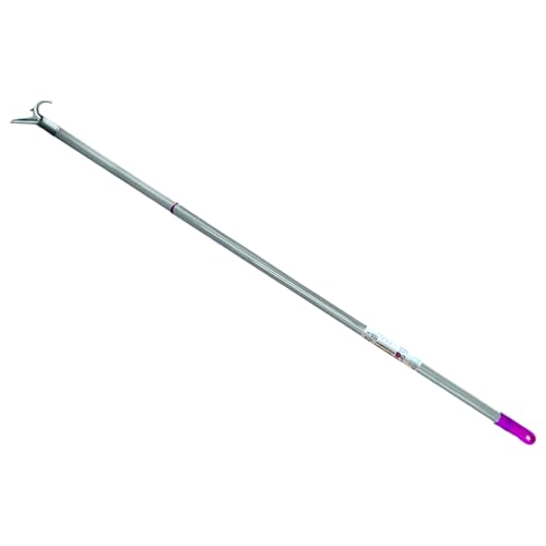 Sicignano | Asta Appendiabiti in Metallo per Armadio con Manico Telescopico Estensibile fino a 150 cm, Grigio, Made in Italy