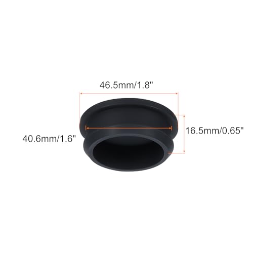 Image of Snap in Locking Hole Plugs Rubber Panel Seal Cover Drilled Silicone Caps, [for Kitchen Rubber, Waterproof Sealing Plugs] - 40.6mm /1.6in /Black /2Pcs