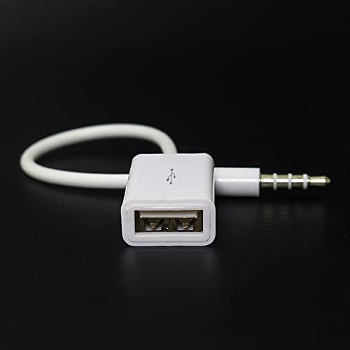 Cable adaptador Jack 3.5mm macho a USB 2.0 hembra 15cm miniatura 6