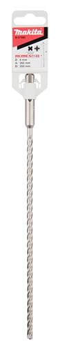 Makita B-57990 NEMESIS2 SDS-PLUS Hammer-Bohrer 6,0 x 265 mm 1 Stück, ideal für Beton, Stahlbeton, Mauerwerk