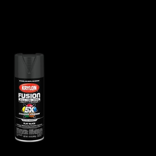 Image of Krylon Fusion All-In-One Adhesive Spray Paint for Indoor /Outdoor Use, 12 oz, Black