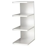 Scaffale a parete, libreria sospesa, scaffale verticale a 3 livelli, organizer parete o da tavolo per libri e articoli di cancelleria, bianco.
