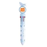 Caractéristiques : stylos à bille 10 en 1 : noir, bleu, rouge, orange, jaune, rose, marron, bleu clair, vert et violet, 10 couleurs vives au total dans 1 stylo à bille pour vous permettre de les changer à volonté