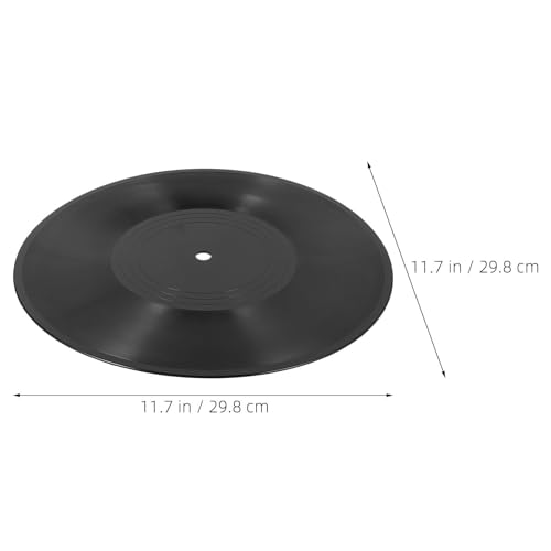 Discos de vinilo decorativos Mipcase de plástico negro para pared de cafetería 3