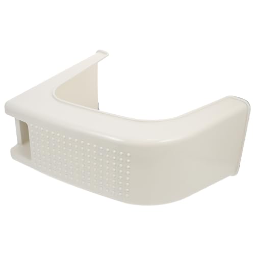Amosfun Taburete Pequeño de Plástico para Pedicura y Baño, Reposapiés Antideslizante Color Beige, Asiento Práctico para Cuidado Pies en Salón y Uso Doméstico