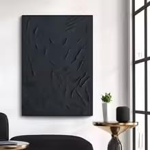 Art minimaliste moderne noir ZHUOYA, grande toile abstraite de créateur 70x100