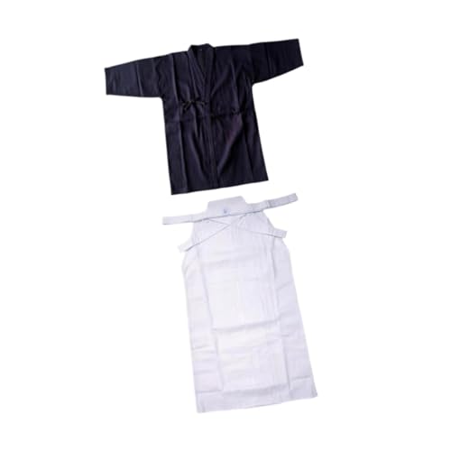 Kendo Hakama Ensemble Japonais Comprenant Kimono et Pantalon Large pour Entraînement