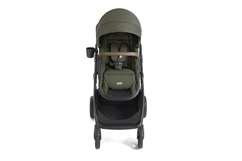 Image of Joie Ginger and Mint Latch Travel System - 4-in-1 Travel System with Baseless Infant Car Seat & Stroller, One-click Install, From Birth Stroller (Forest)