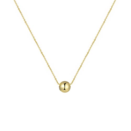 itianxi Dainty Cross Charm Pendant Necklaces,14K Gold Tiny Three Ball Necklace,Simple Fashion Jewelry for Women2