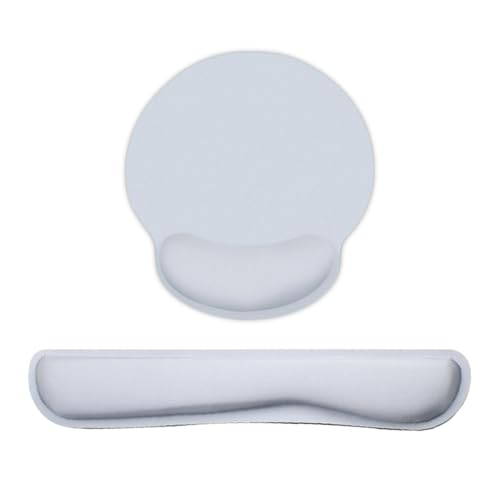 Speicherschaumtastaturen Ruhestand mit Maus -Pad, Ergonomischem Handgelenksruhe, Speicherschaum -Maus -Pad -Gummi -Basis f&uuml;r PCs und Laptops Schwarz Grau (GREY)