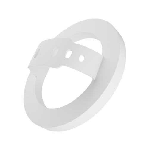 Image of RIGGEAR Soft Silicone Magnetic Phone Grip, Finger Loop Ring Holder Compatible with MagSafe iPhone Models and Magnetic Phone Cases (White)