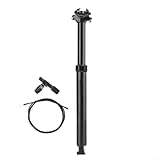 Tija de sillín telescópica para bicicleta, aleación de aluminio para bicicleta de montaña