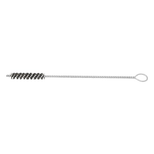 Image of Brush Research 84 Spiral Twist Brush, Stainless Steel 302, Single Stem, 1 /2 inch Diameter, 0.005 inch Wire Diameter, 7-1 /2 inch Shank Length, 10 inch Length, Hand Brush (Pack of 12)