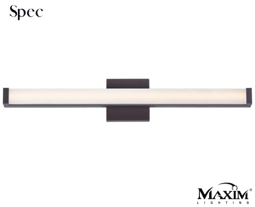 Image of Maxim Lighting Spec Bath Vanity Light | Bronze Aluminum Finish | Contemporary Indoor Light Fixture | Ideal for Bathrooms & Powder Rooms | Dimmable | Home Decor Light Fixture | 52004BZ
