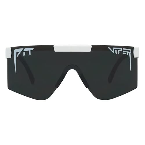 Image of Pit Viper Sunglasses I The Original 2.0 I Regular Fit I 100% UV Lens, Indestructible Frame I Turbo Adjustable for Perfect Fit I Micro Fiber Bag & Retainer Straps I Smoke Lens, White Frame
