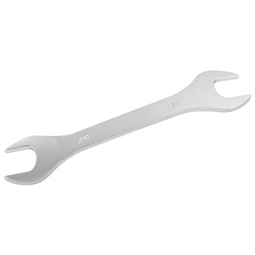 Hordion 20mm x 21mm Open End Wrench, Thin Metric Chrome Plated Steel Wrench