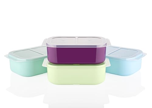 Image of HAPPI Multipurpose Plastic Airtight Masala Box for Kitchen, Fridge Storage Containers Spice, Grocery, Dry Fruits, Vegetable Food Storage Box (3000 ml - Purple)