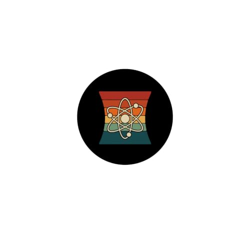 Symbole rétro Atome Science Physique Chimie PopSockets PopGrip Adhésif – vue 3