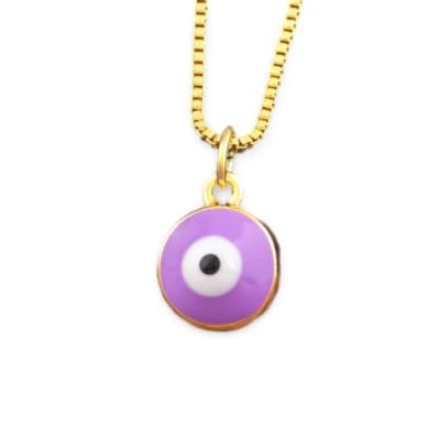 Collier œil en verre plaqué or le cadeau idéal de mode européenne pour vos fêtes
