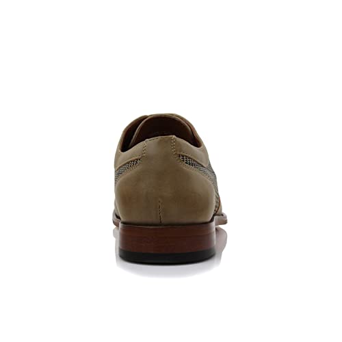 Image of Ferro Aldo Men's Wingtip Oxford Dress Shoes | Classic Brogue & Two-Tone Spectator Styles | Formal Wedding Business Party Shoe
