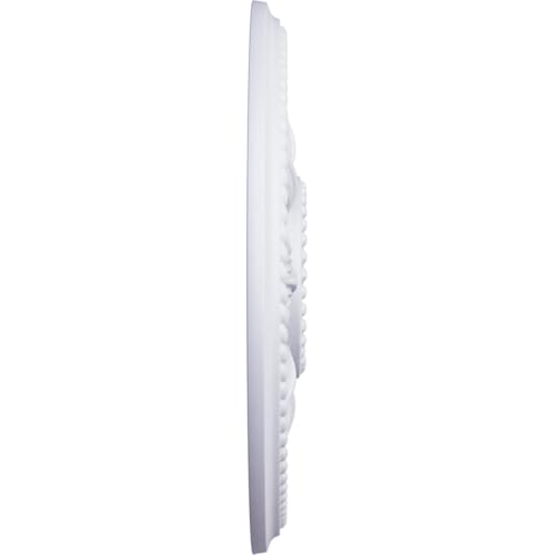 Image of Ekena Millwork CM18ED 18-Inch OD x 5 1 /2-Inch ID x 1 3 /4-Inch Edinburgh Ceiling Medallion, Primed