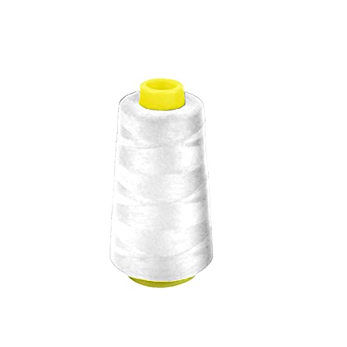 EUROXANTY Bobina hilo para coser | Hilo 100% Poliéster | Hilo resistente y duradero | Bobina para coser a máquina | Hilo para coser a mano | 3000 M | (BLANCO)