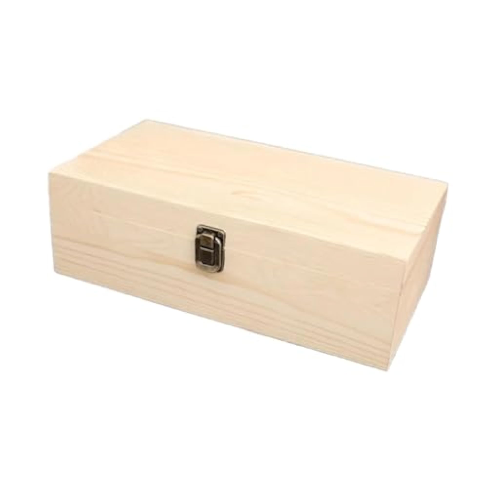 Wood Storage Box Jewelry Display Box Case DIY with Lid