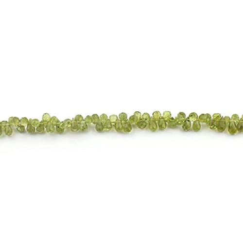 Peridot tear drop beads facettées sans défaut pour réussir vos bijoux fins