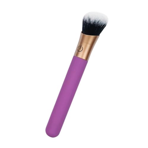 Brocha de maquillaje recargable, 18 x 2,1 cm, cepillo de maquillaje facial eléctrico adecuado para base, colorete, iluminador, bronceador, polvo fijador, hogar, viajes, vacaciones,
