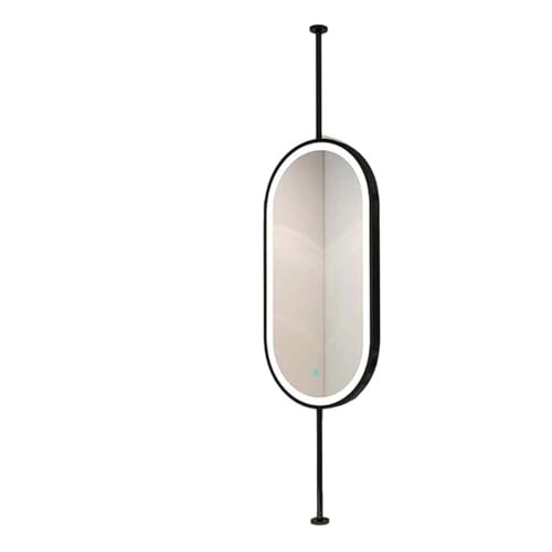 LED���C�g�A�܂�~�߃{�^���A360°��]�A3�F�����@�\�t�����ʓV����t����������, Black-50x90cm