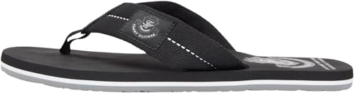 Tommy Hilfiger Patch Hilfiger FM0FM05804   Sandalias de playa para hombre, color negro (negro), talla 10