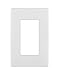 Leviton REWP1-WW Renu One-Gang Screwless Snap-On Wallplate, White on White