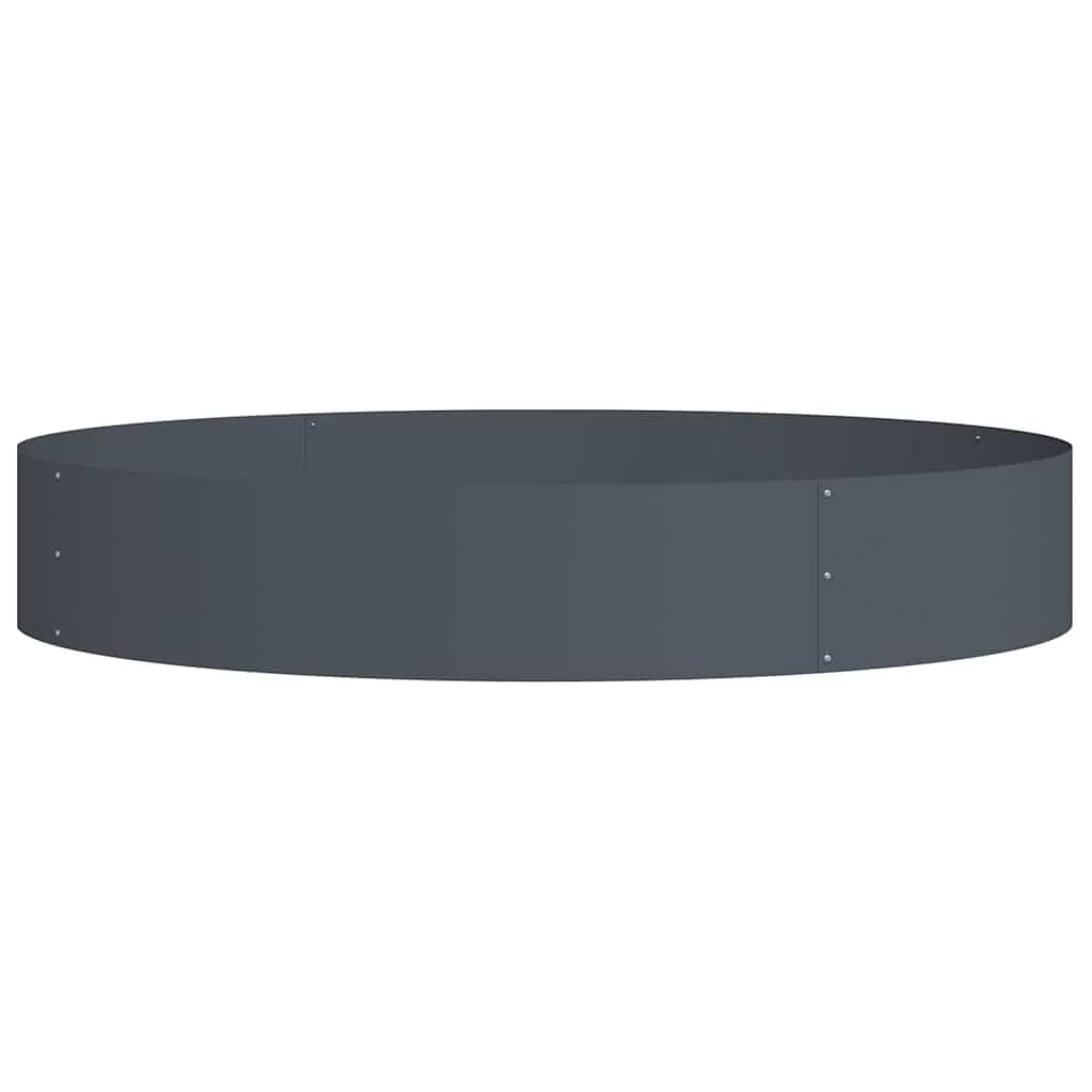 Anneau pour plantes Anthracite 120x120 cm en acier pour bordure de parterre et d'arbre de jardin